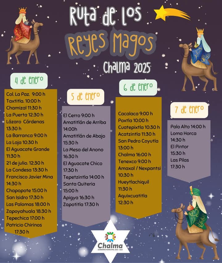 La magia de los Reyes Magos llega al municipio de Chalma - Cambio 33